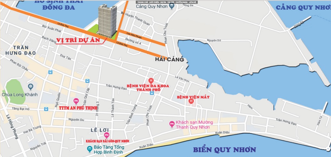 Vị trí căn hộ Phú Tài Residence Quy Nhơn
