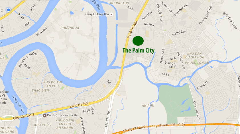 Vị trí căn hộ The Palm City Quận 9