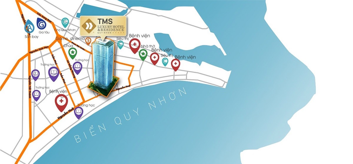 Vị trí TMS Luxury Hotel & Residence Quy Nhơn